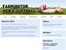 Tablet Screenshot of farmingtonsoftball.com